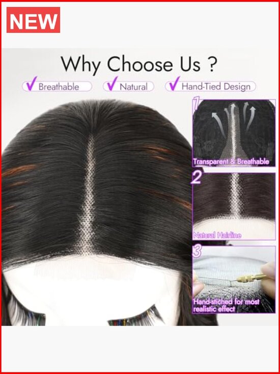Synthetic Wavy Wig with Lace Front - Heat Resistant - 14 Inch main image 5